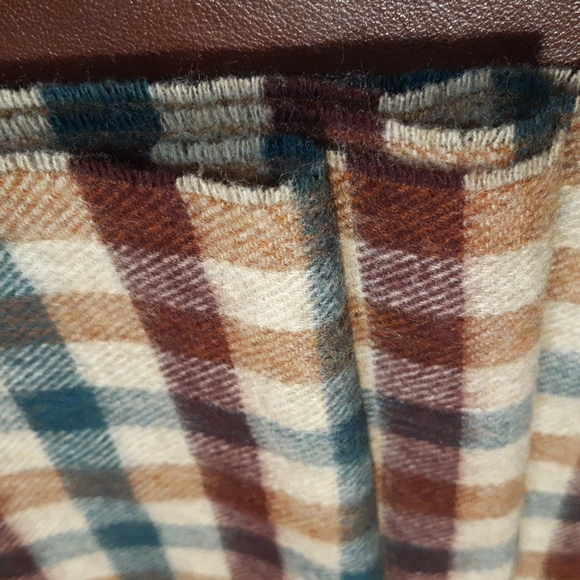 Bronte by Moon Other - NWOT Classic Checkered Print Merino Wool Scarf